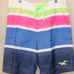 Hollister Stripe Swim Shorts
